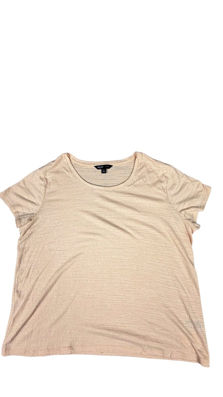 Simply Vera Vera Wang Womens XXL T-Shirt Blush Crew Neck Short Sleeve Solid